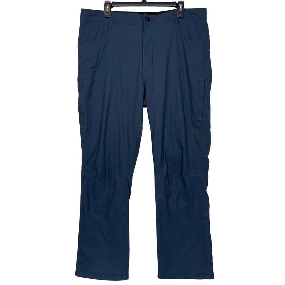 Orvis Mens 38x30‎ Fleece Lined Tech Pants Nylon Navy Blue Hiking Work Winter